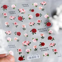 ultra thin butterfly rose flower bear nail art decoration sticker 5d nail art sticker new craft sticker nail designs
