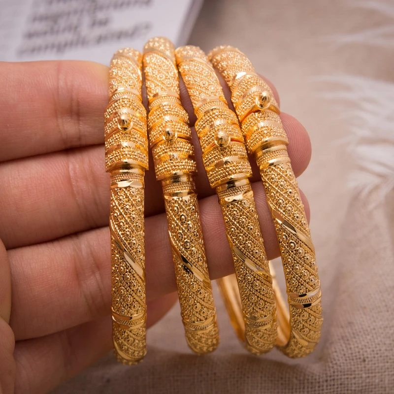 4 шт./лот 24K Дубай Корона манжета Золотой цвет браслет Мода может открыть для