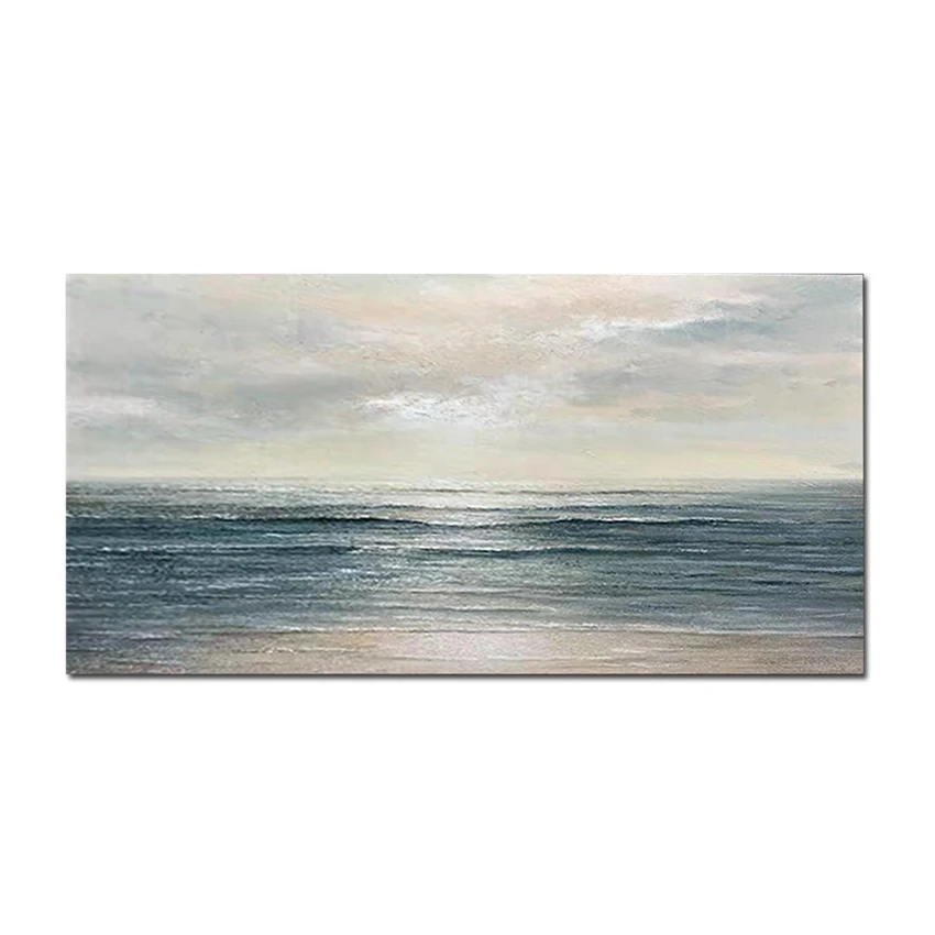 

100% Hand-painted Simple Abstract Oil Painting Wall Decor Canvas Art Unframed Seascape Paintings Art Quality Wall Hangings Piece