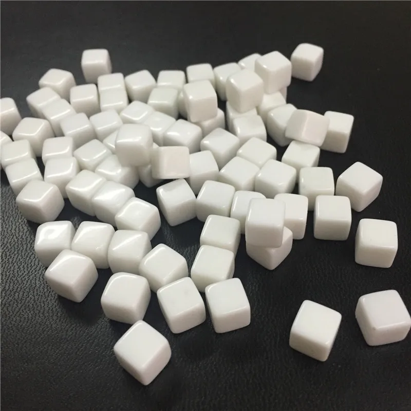 white 100 шт./компл. 8 мм 5 Цвет Прозрачный квадратный угол Цвет Фул Кристальные кости шахматная фигура Прозрачный Прямоугольный сито для игра-головоломка - Цвет: white