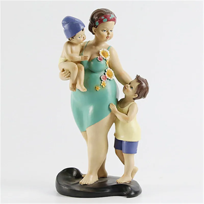 

Abstract Mother And Child Statue Beautifully Plump Woman Figurine Art Sculpture Resin Art&Craft Home Decoration X3511