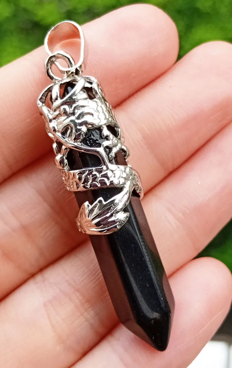 Черный камень агат кулон с драконом драгоценные бусы из драгоценных камней