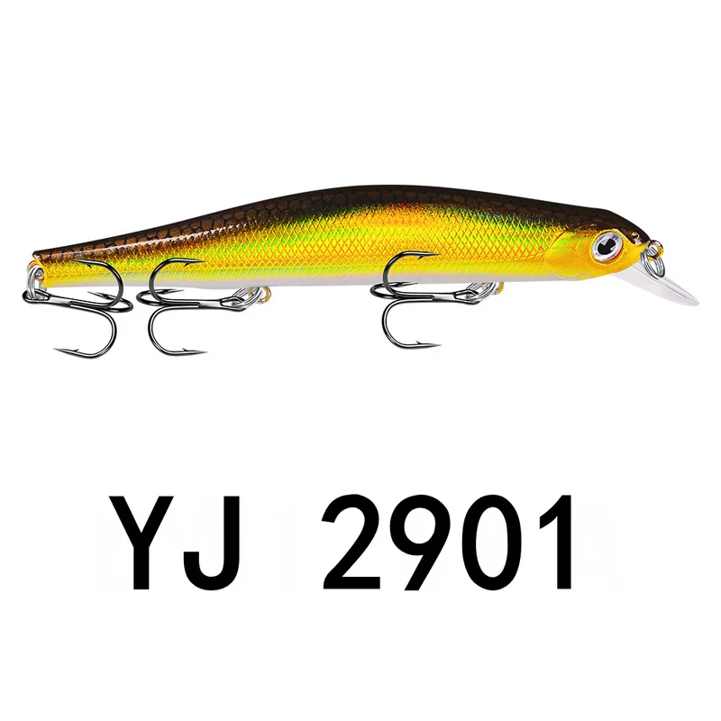 

1 PCS/lot 125mm 17.5g Fishing Lure Minnow Hard Bait with 3 Fishing Hooks Fishing Tackle Lure 3D Eyes Free Shipping