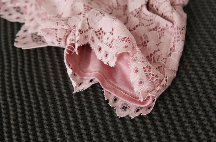 Новый летний Рождественский костюм для девочек розовая кружевная рубашка с