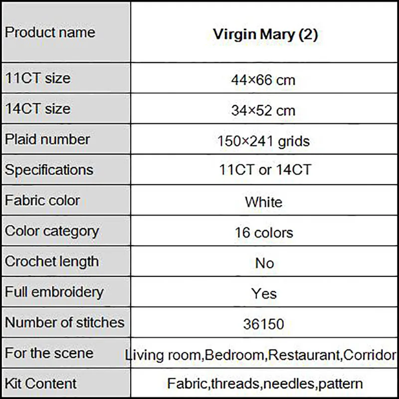 Набор для вышивки крестиком Joy Sunday из Девы Марии Иисуса Христа DMC 14CT с китайским