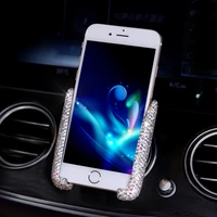 universal car phone holder diamond crystal women car air outlet 360 degree rotating car phone holder suitable for iphone samsung