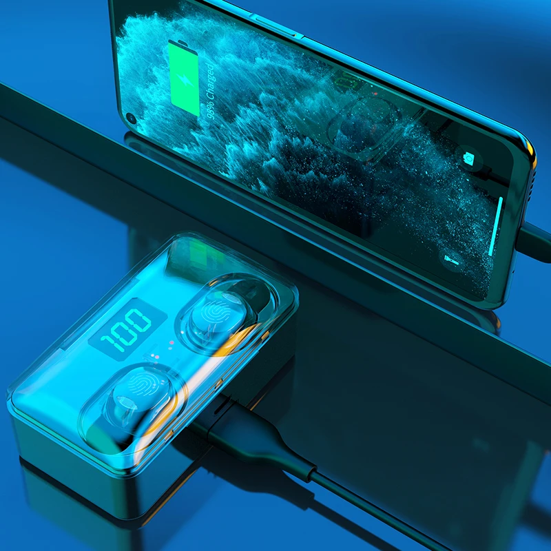 Настоящие беспроводные наушники-вкладыши 4200 мАч Bluetooth 5 0 TWS стереонаушники с