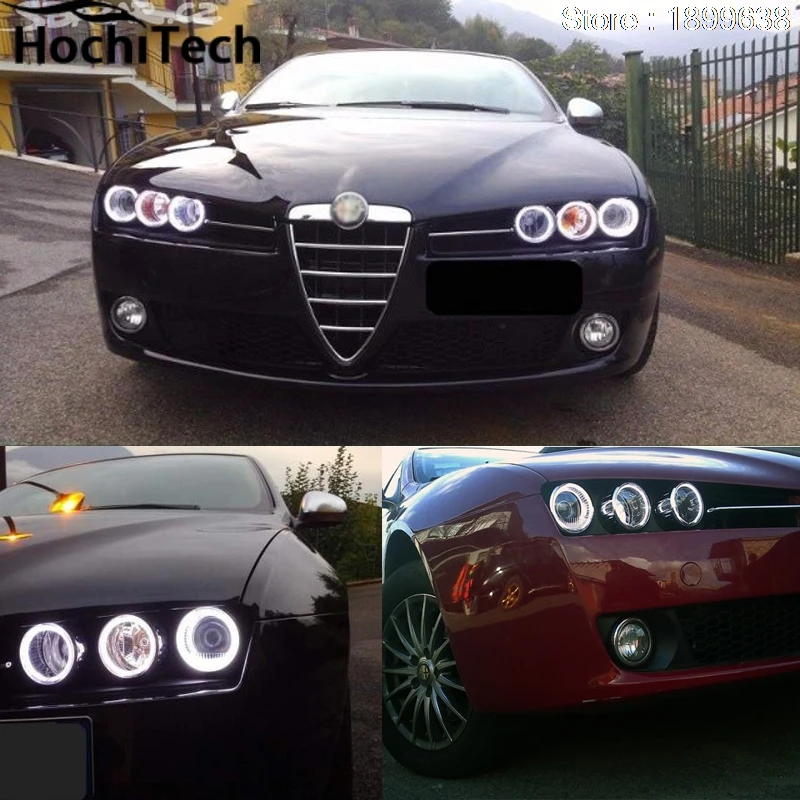 Для Alfa в римском стиле 159 2004 2011 RGB светодиодный фар колец halo ангел демон глаза с