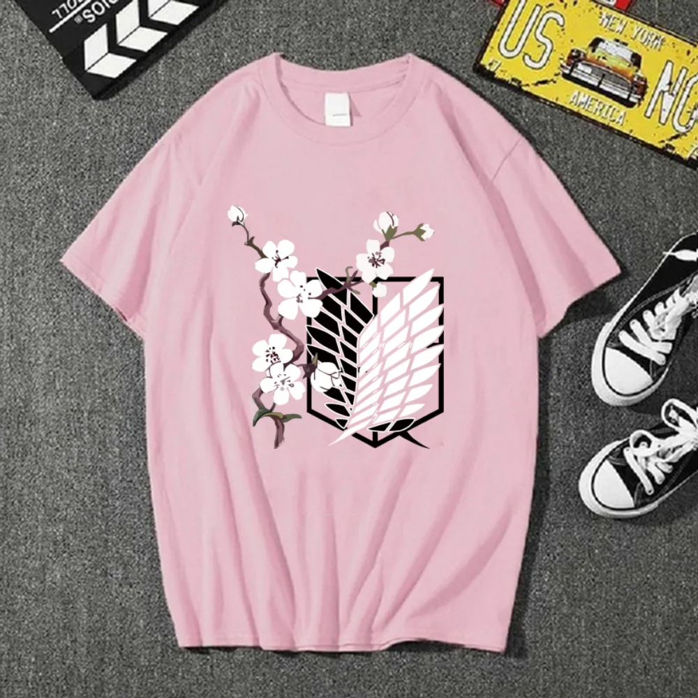 

Attack on Titan Anime T-shirt Short Sleeve O-neck Casual Loose Fashion Print Uniex