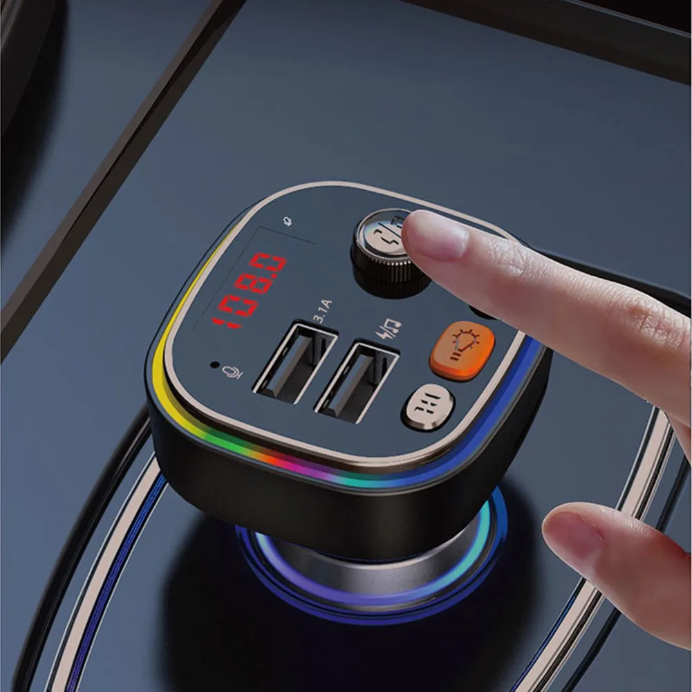 

Автомобильный FM-передатчик Bluetooth 5,0 беспроводной MP3 модулятор плеер Радио 2 USB быстрое зарядное устройство адаптер FM-передатчик