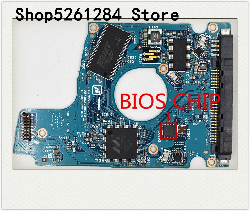 

Печатная плата G003235C Toshiba HDD MQ01ABF050 , HDKCB06H0A01, MQ01ACF050, программирование логической платы HDD
