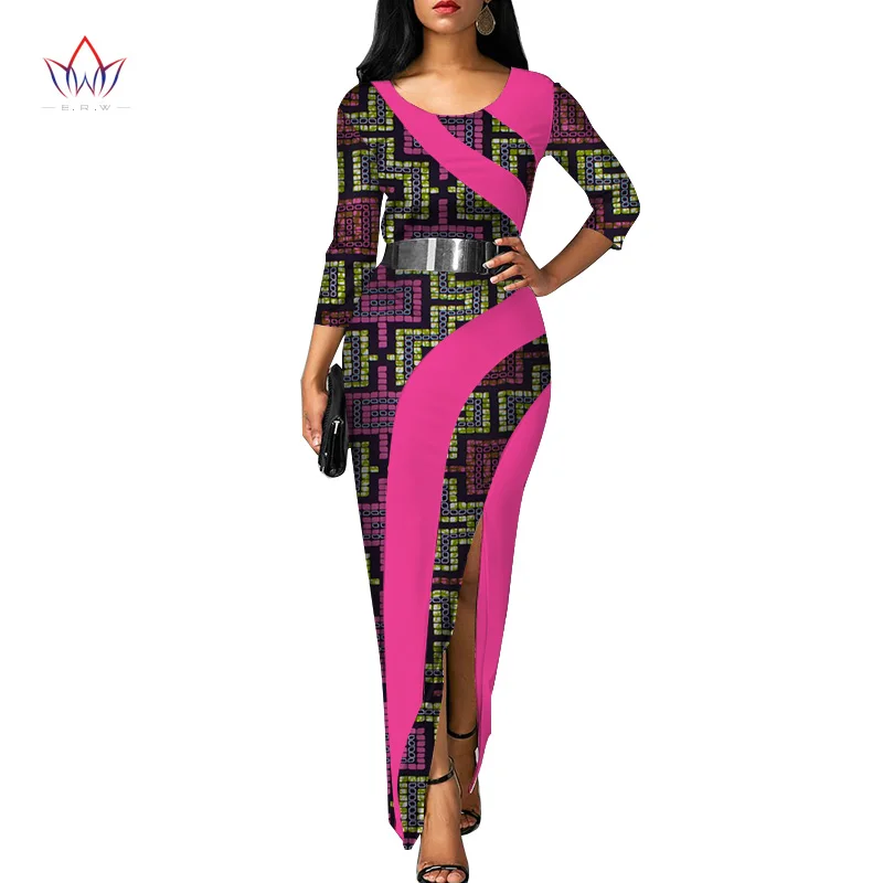Vestidos африканские женские платья новая мода элегантная африканская одежда Дашики размера плюс сексуальные вечерние платья WY3120 - Цвет: 20
