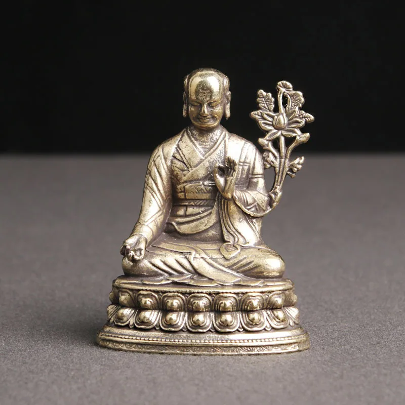 

Pure Copper Tibetan Buddha Statue Miniatures Home Decoration Antique Bronze Figurines Desk Decor Ornaments Crafts Accessories