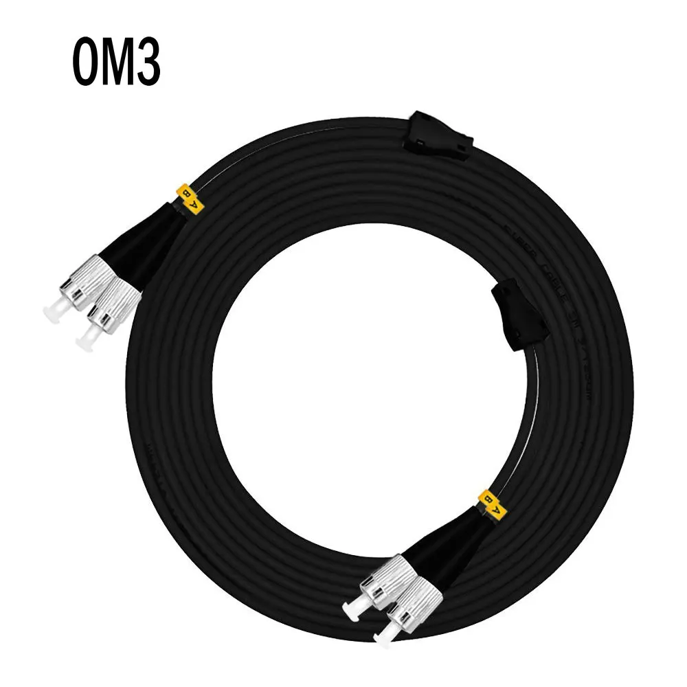 131ft Outdoor Armored 40Meters Duplex  FC/PC-FC/PC 50/125 OM3  Multimode 10GB Fiber Optic Cable Patch Cord Jumper FC to FC