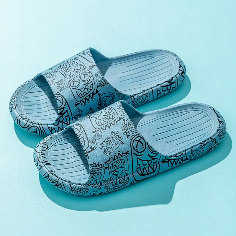 

New Summer Spot Home Slippers Men's Non-Slip Slippers Indoor Cartoon Couple Bathing Women's Slippers