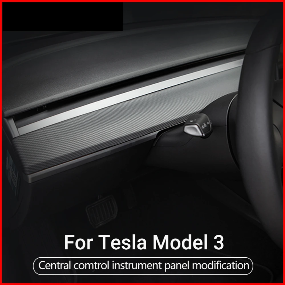 

Центральная панель управления инструментами Model3 для Tesla Model 3 Y 2021, аксессуары, матовое углеродное волокно ABS, модель три, новинка