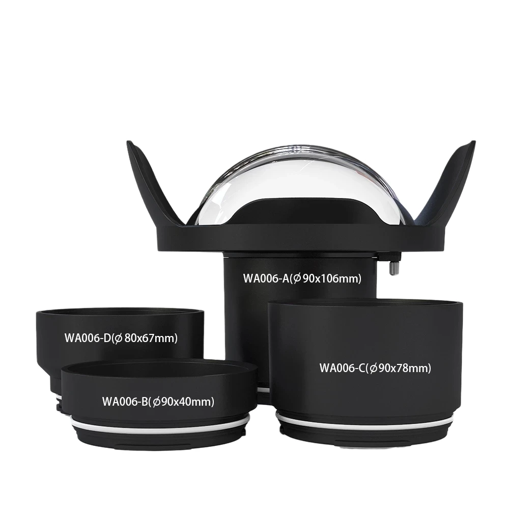 

IPX8 40M/130ft Camera Diving Housing Case Fisheye Wide Angle Lens Dome Port Underwater Waterproof Cover for Sony Nikon Canon