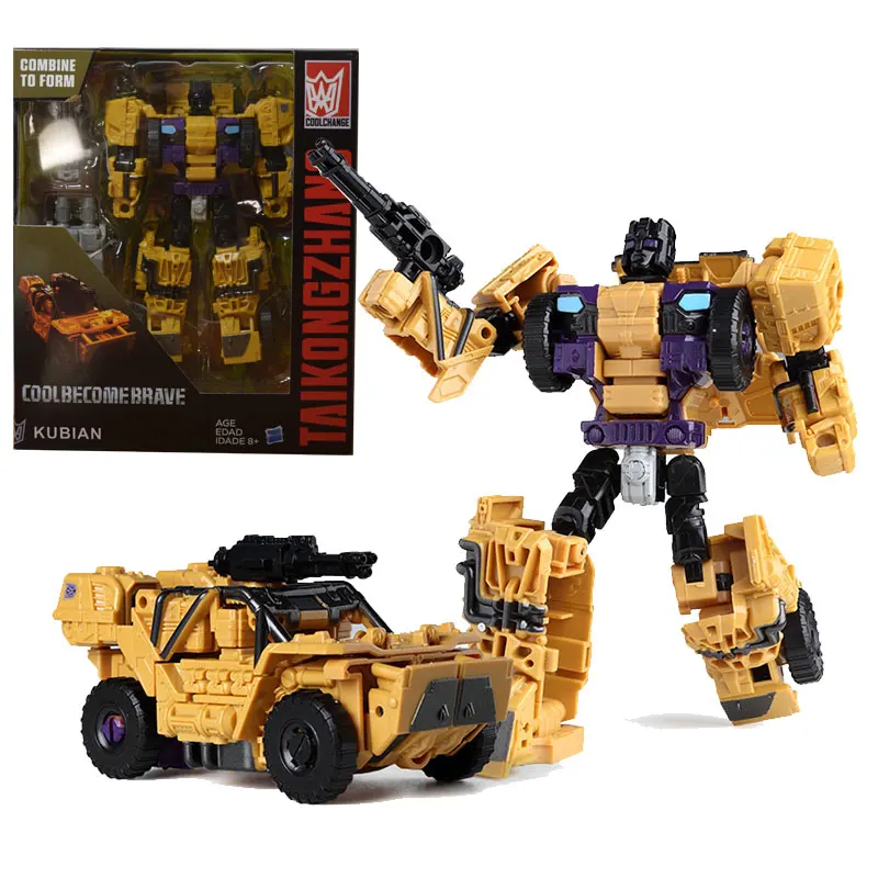 

HZX Cool New Transformation Robot Car Toys Boys Anime Bruticus Aircraft Tank Engineering 5IN1 Model KO Kids Gift