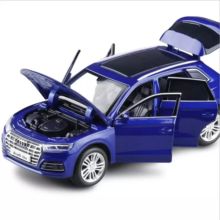 

1: 32 Audi Q5l Six Door Alloy Car Model Acousto Optic Steering Shock Absorber Car Model Decoration Boy Toy Car Blue