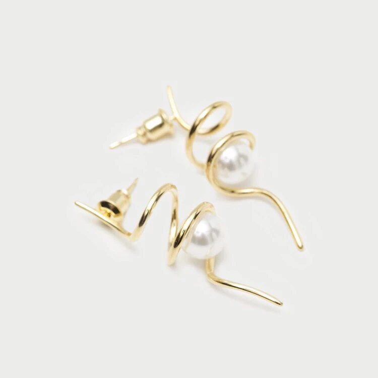 Дизайнерские серьги в испанском стиле с очень простым дизайном спиральные