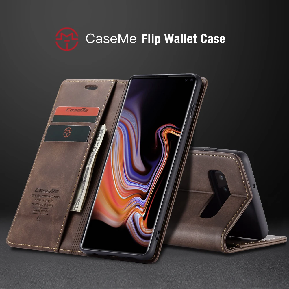 Подходит для samsung Galaxy Note10 S10 S9 S8 A70 A30 A50 A80 чехол, деловой стиль ретро матовый мягкий PU мобильный чехол для телефона