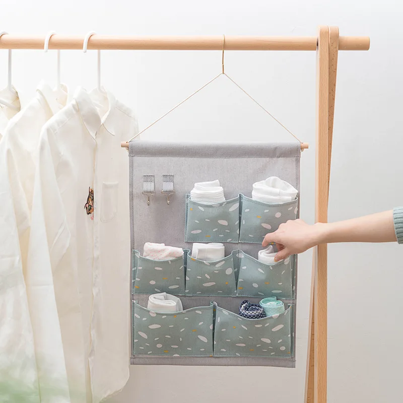 falling snow wall mounted storage bags bedside wardrobe organizer dorm phone book magazine storage bag holder office container free global shipping