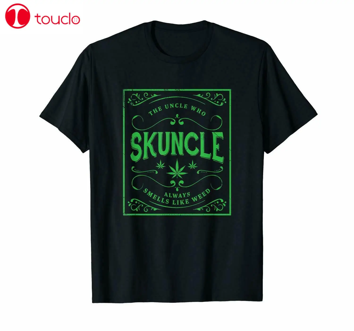 

Skuncle Uncle Smells Like Weed Cannabis Marijuana 420 Stoner Funny Black T-Shirt Unisex Women Men Tee Shirt