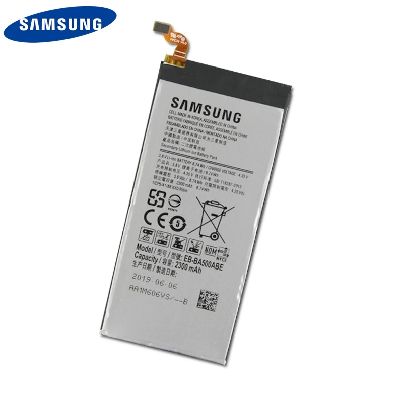 Аккумулятор samsung EB-BA500ABE для samsung GALAXY A5 EBBA500ABE подлинный Сменный аккумулятор для телефона 2300 мАч