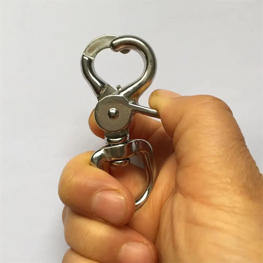 

Stainless Landyard Trigger Swivel Snap Hook 1/2"*65mm Stainless Steel SS304/316 Lobster Claw Clasp Bag Snap Hooks 10pcs