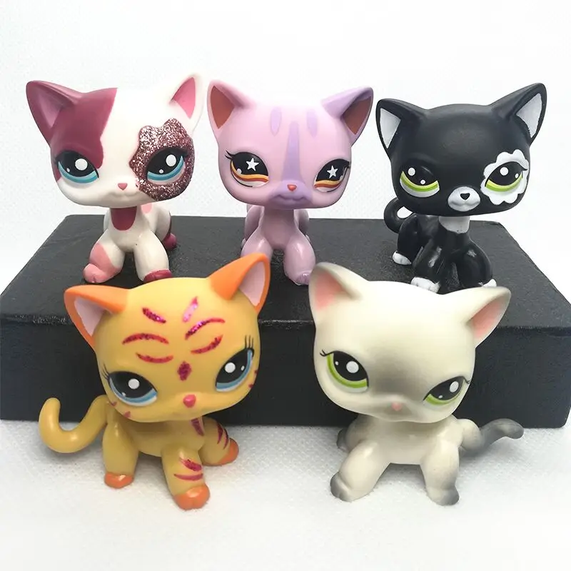Произвольные милые питомцы lpstoys стоящие короткие волосы кошка такса колли