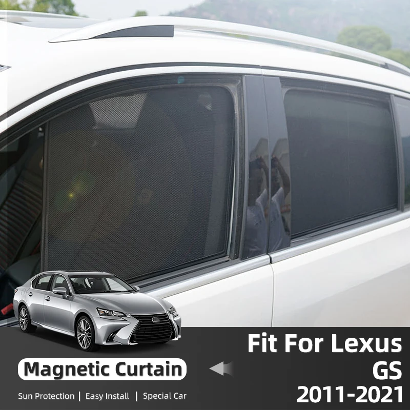 

For Lexus GS GS300 GS350 2011-2021 Magnetic Window Net Sun Blinds Visor Car Folding Curtain Protection Auto Accessories