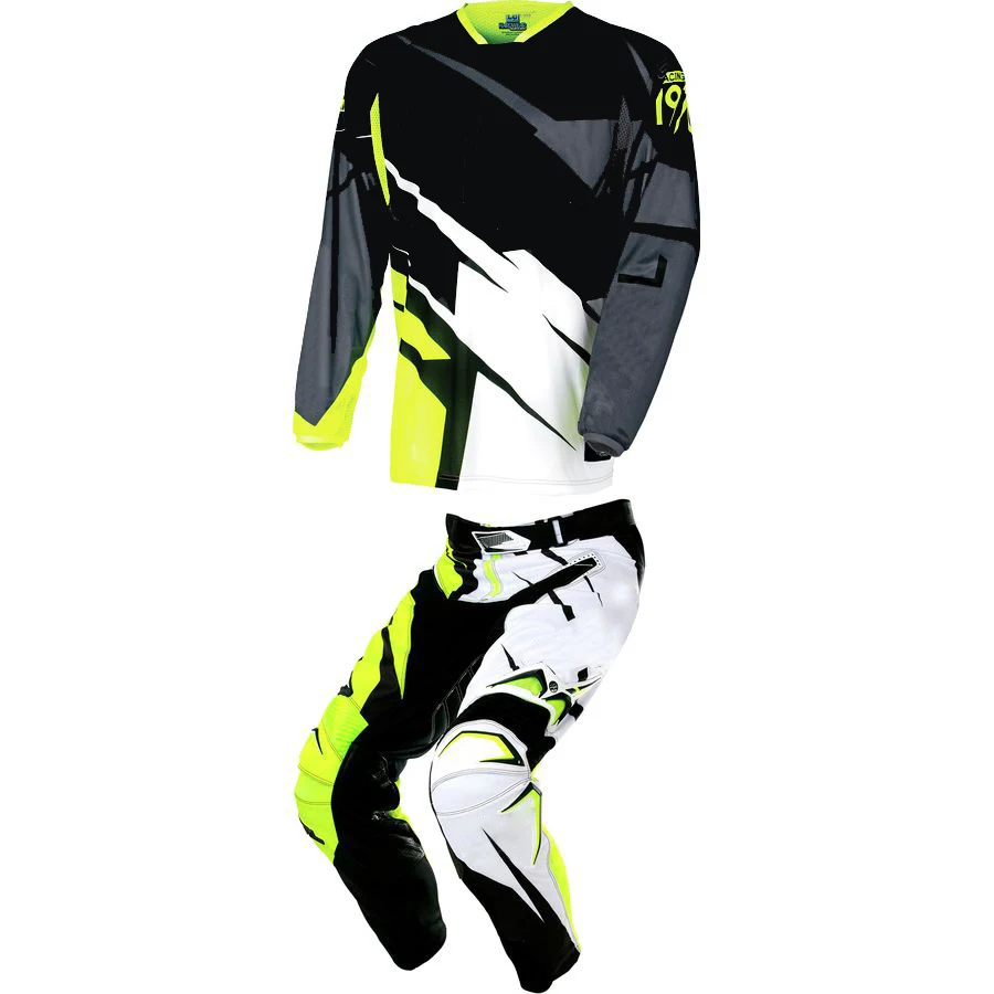 MX Jersey& Pant Combo Dirt Bike внедорожный мотоцикл эндуро гоночная одежда синий и желтый гребень