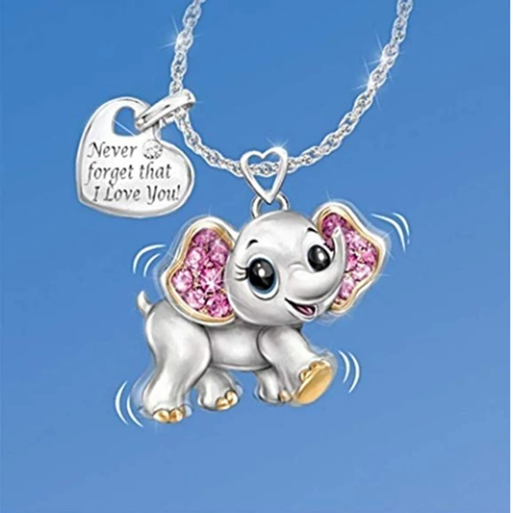 Колье для женщин цепочка из нержавеющей стали оригами слон подвеска ожерелья