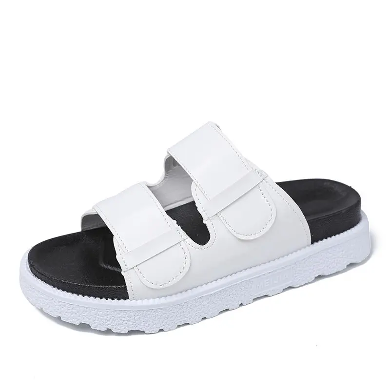 

35-44 yards large size women's shoes slippers women wear summer muffin thick bottom beach shoes 41 wild word sandals 42