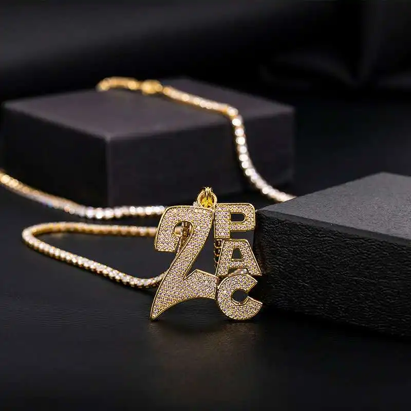 Мужское ожерелье с кулоном в стиле хип-хоп цепочка кубическим цирконием виде