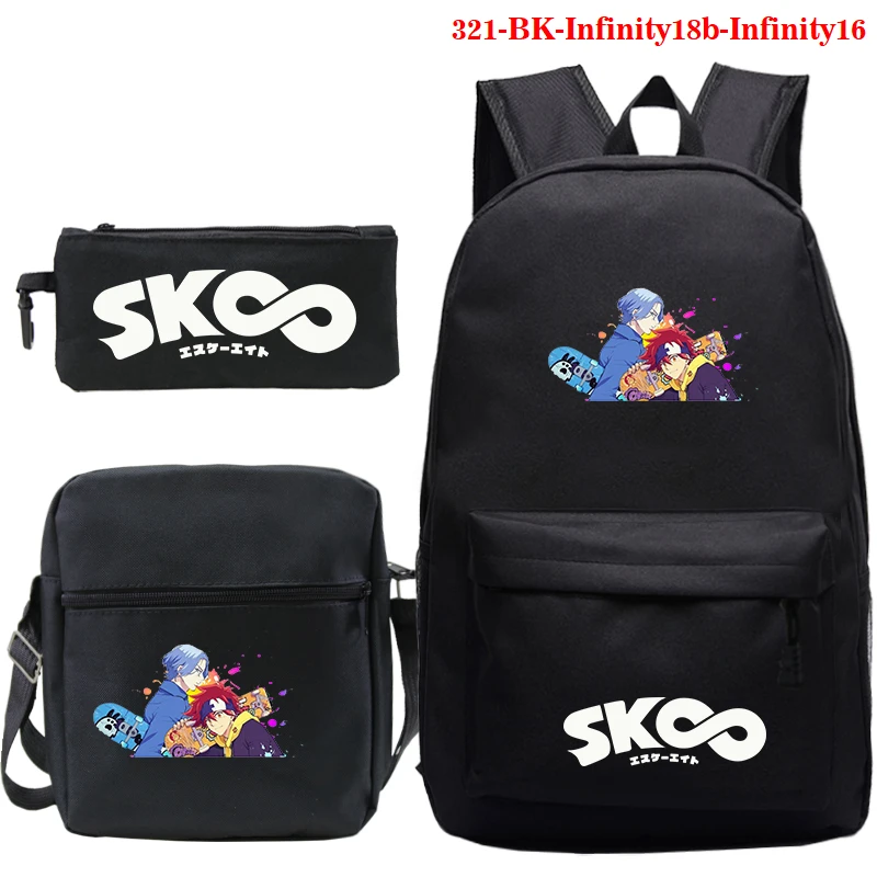 

Mochila SK8 The Infinity Printed Anime Backpack Fashion Bags for Teenage Girls Black Backpack Men Laptop Backpack Sk8 Schoolbag