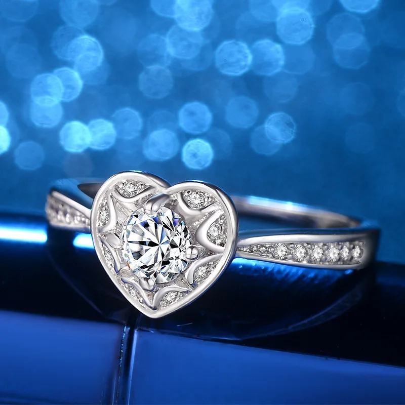 Женское Обручальное кольцо в форме сердца с фианитом|jewelry rings|engagement rings for womenengagement