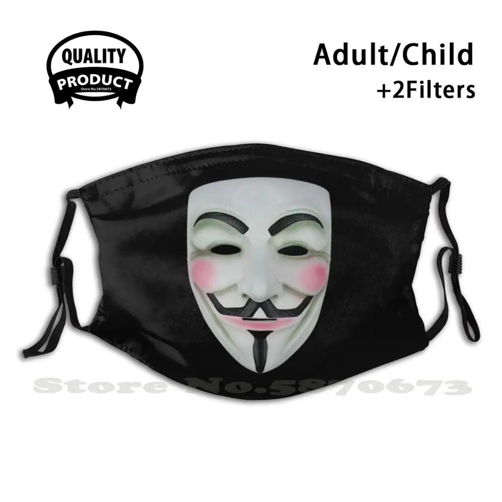 V For Vendetta Маска Анти-пыль маска для лица с моющимся фильтром многоразовые Забавный