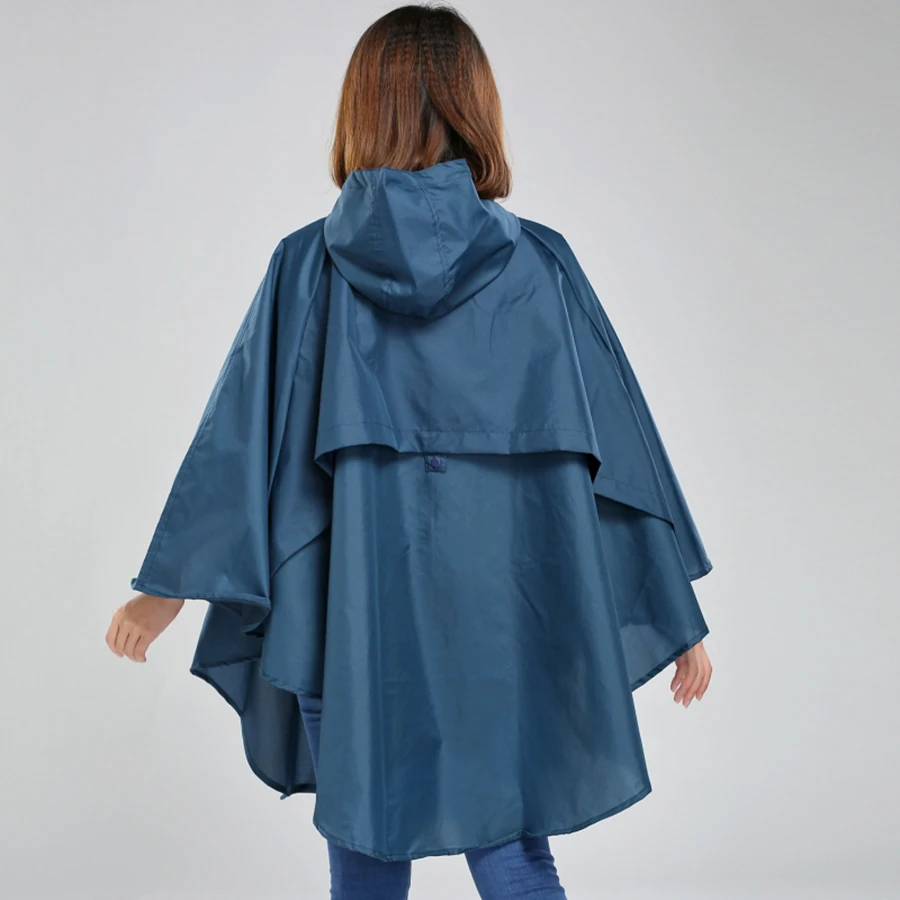 Женский плащ с капюшоном длинное непромокаемое пончо 50CW211 | Дом и сад