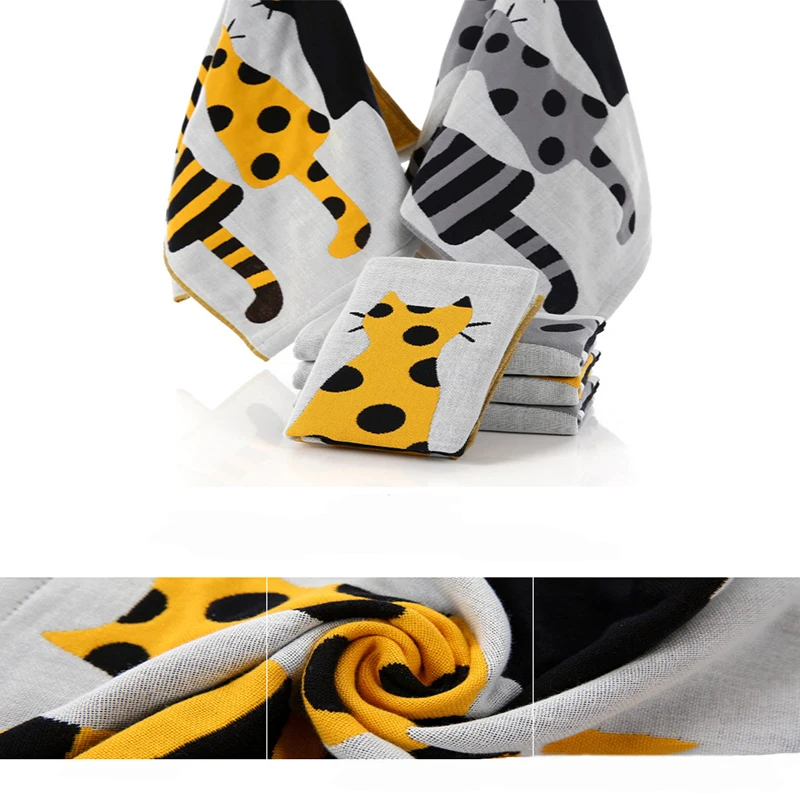 Креативное жаккардовое хлопковое Марлевое полотенце банное пляжное впитывающие