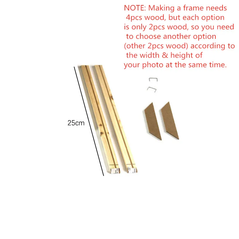 2pcs wood 25cm A602 Домашние фоторамки настенная фоторамка деревянный Плакат рамка DIY деревянная Картина на холсте рамка для живописи маслом стены искусства кадра фото фоторамка - Цвет: 2pcs wood 25cm A602