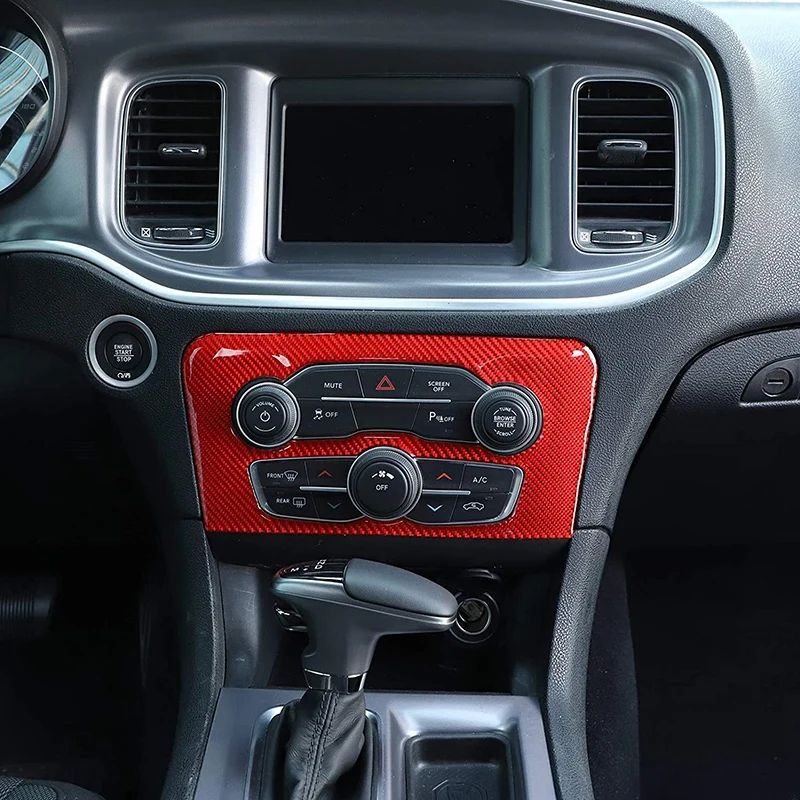 

Car Radio Air Conditioner Center Control AC Panel Trim Cover for Dodge Charger 2015-2021