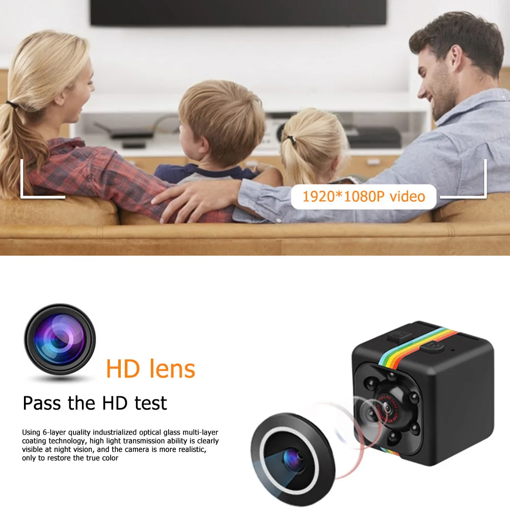 SQ11 Mini Camera HD 1080P Night Vision Motion Detection DVR Micro Sport DV Video Surveillance Ultra Small Camcorder | Электроника