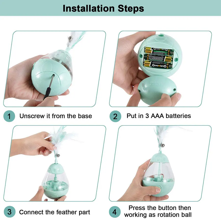 Интерактивная электрическая кошка игрушка Щенок Кот обработать мяч тряски