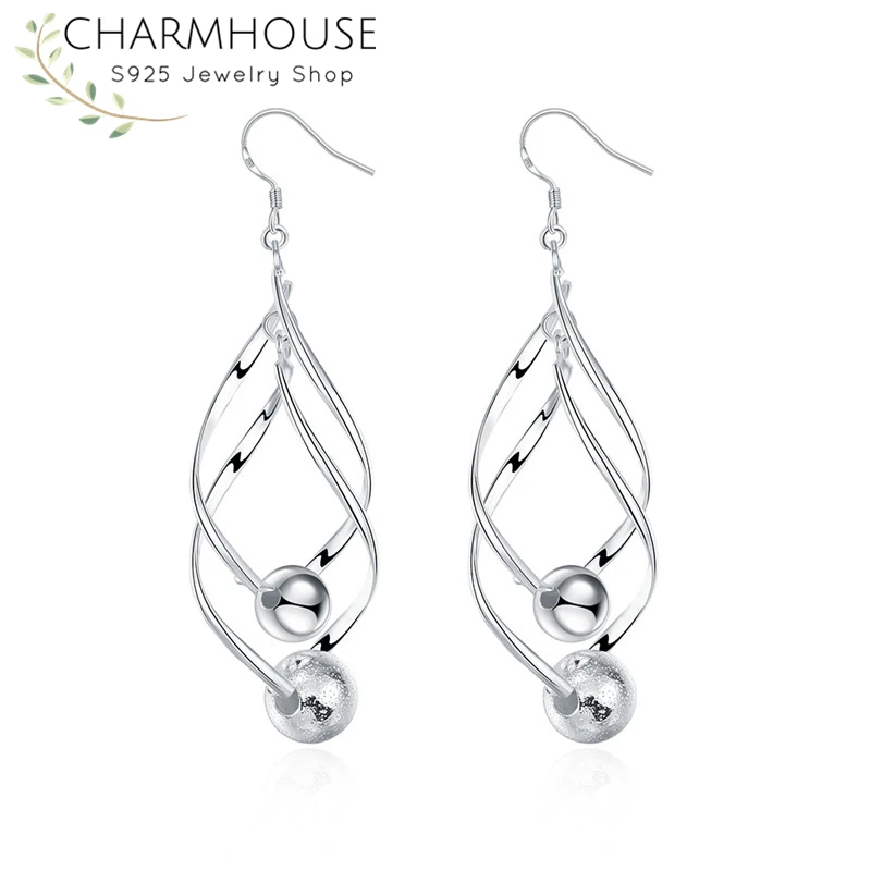 Charmhouse серебряные серьги для женщин S925 стерлингового серебра ювелирные изделия