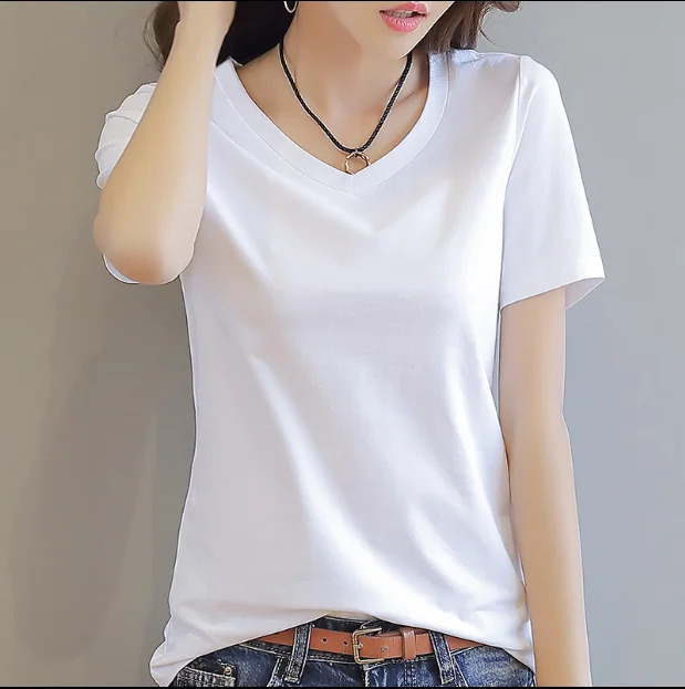 

B1623-2020 summer new Korean short bottoming shirt net red slim slimming solid color short-sleeved T-shirt female