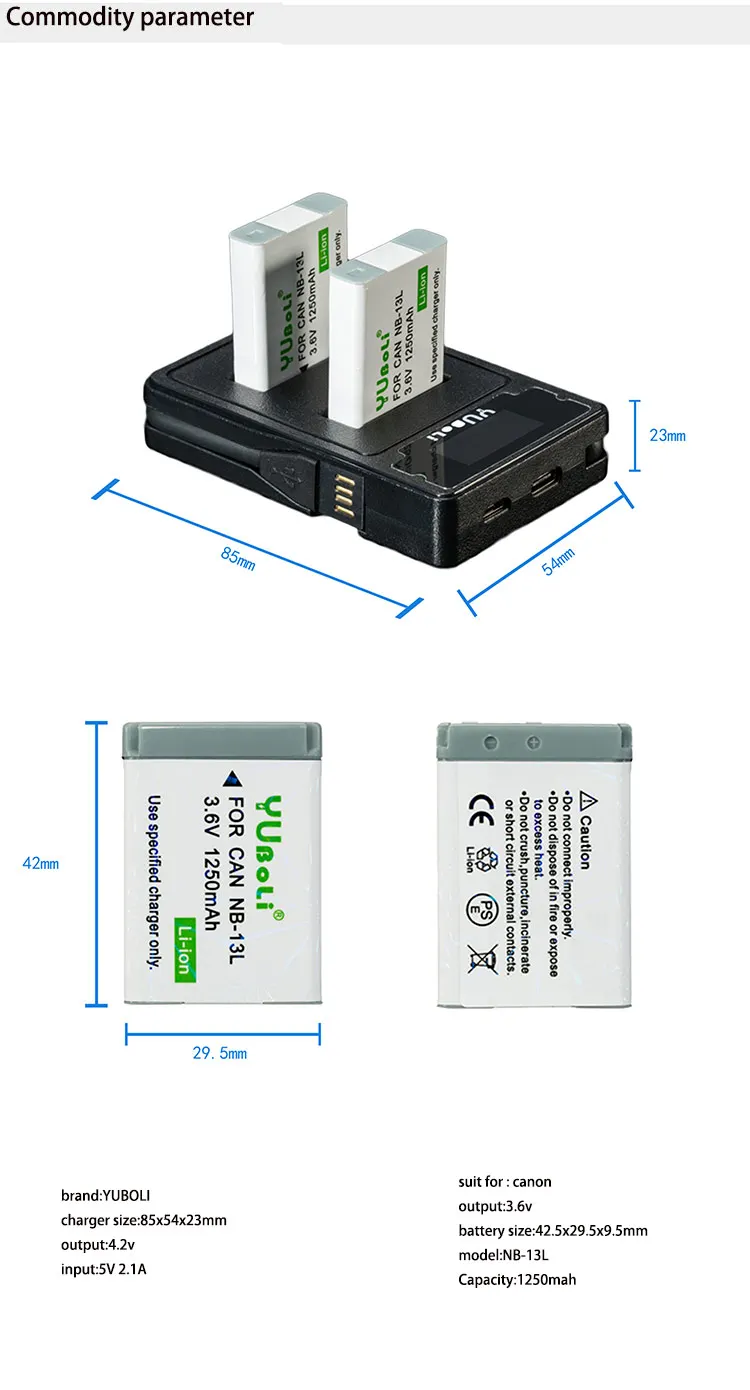 NB-13L NB 13L NB13L батарея+ ЖК DUAL USB зарядное устройство для Canon PowerShot G5X G7X G9X G7 X Mark II G9 X, SX620 SX720 SX730 HS