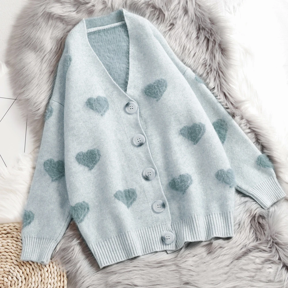 HEFLASHOR вязаный кардиган свитер пальто для женщин 2019 Осень-зима свободные топы