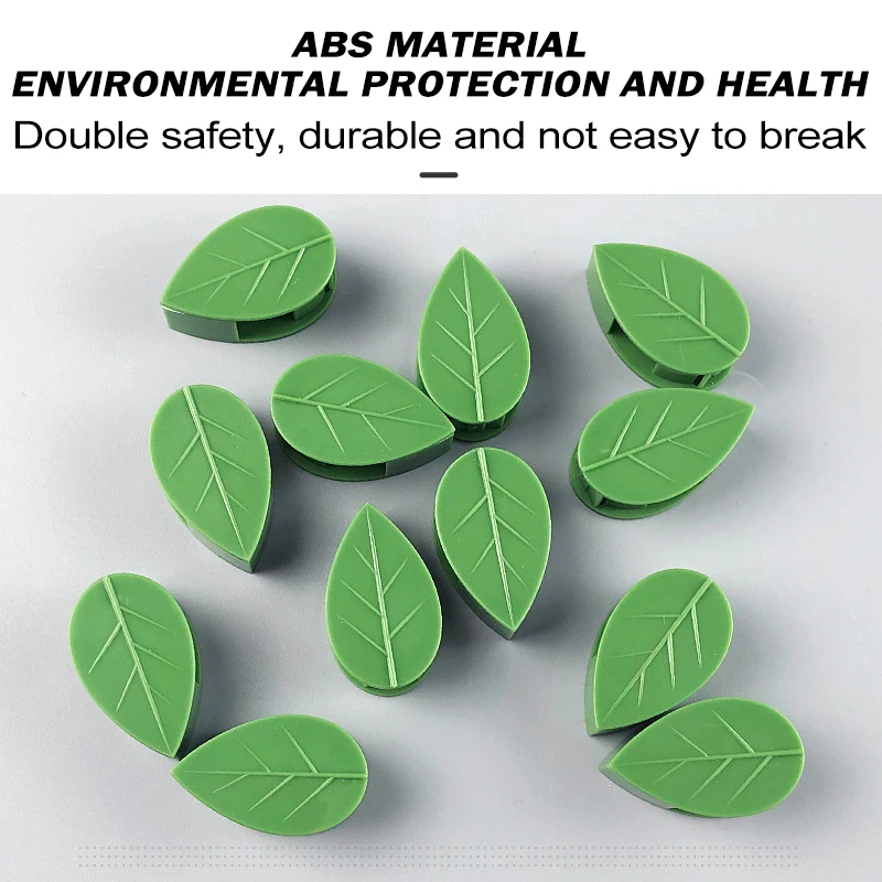 

10 Pcs Plant Climbing Wall Fixing Clips Fixed Buckle Leaf Clips Green Leaf Simulation For Garden Wall Green Supports