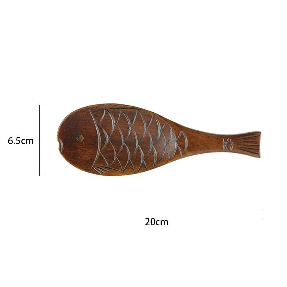 

Hand Carved Spoon Fish-Type Rice Spoons Japanese Tableware Rice Spoon Retro Wooden Cooking Spoon Exquisite Kitchen Dinnerware